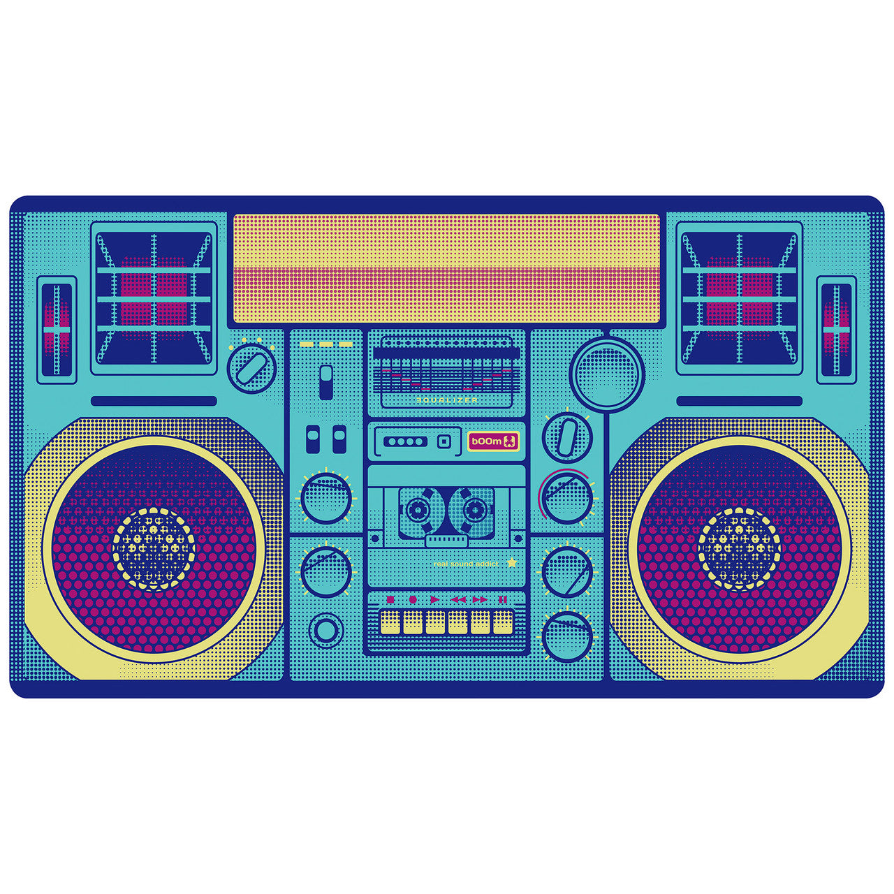 Blue Boom Box Playmat